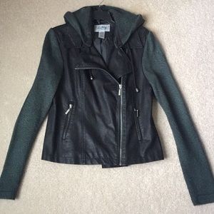 Buckle Daytrip Leather Knit Jacket